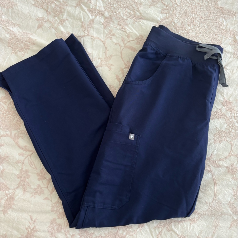 Figs Navy Straight Leg Pants